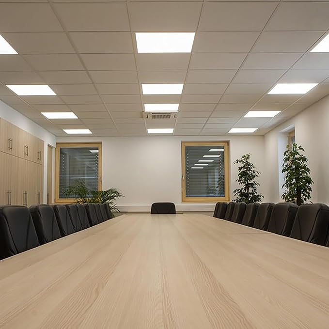 2X2 LED Flat Panel Light Drop Ceiling Office Fixture,5000K Recessed Edge-Lit 0-10V Dimmable LED Flush Mount Ceiling Light, 5800 lumens 2x2 Troffer Lights for Kitchen,ETL