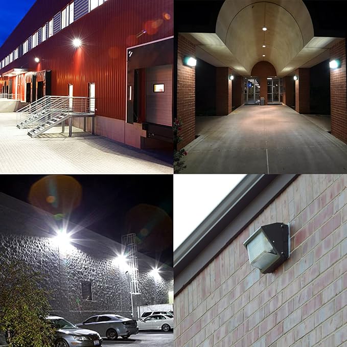 LED Wall Pack Light with Dusk to Dawn Photocell,120W 15600LM 5000K Daylight ,AC100-277V Input,750W HPS/HID Equivalent, Waterproof Commercial Security Lighting for Warehouses, Garage,ETL Listed,2 Pack