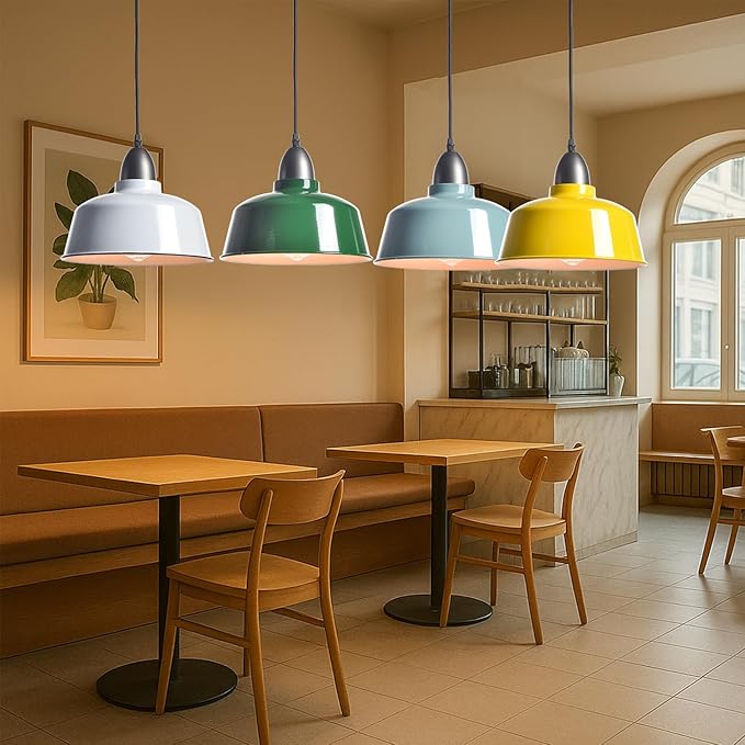 Modern Farmhouse Blue Pendant Lights Kitchen Island Macarons Dome Pendant Light for Home Bar Countertop Canteen Dining Room Bedroom Restaurant Bathroom