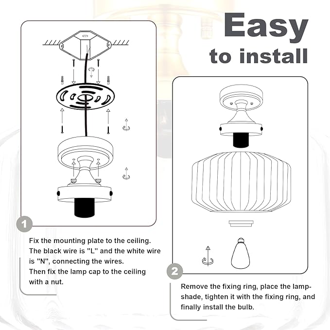 Gold Flush Mount Ceiling Light Fixture Porch Glass Ceiling Light Contemporary Ribbed Glass Chandeliers Overhead Light Farmhouse Lamp for Laundry Room, Entryway Pantry Light(Gray)