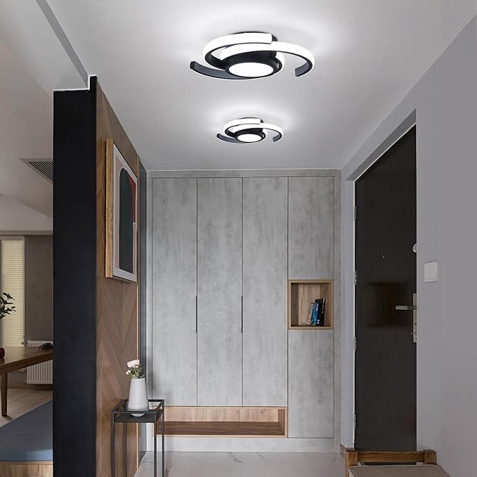 ADISUN Modern LED Ceiling Light,6000K Semi Flush Mount Ceiling Light Fixture,Small Ceiling Lamp for Living Room Bedroom Corridor Aisle Hallway (D11 in*H2.9 in; 33W; No Remote)