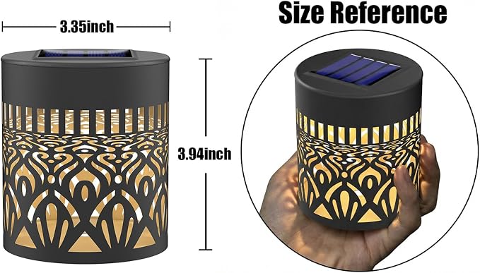2 Pack Solar Fence Lights Metal Solar Powered Outdoor Wall Deck Step Lights Hummingbird Floral Theme Waterproof Fence Light for Garden Post Patio Backyard Yard Decor, Gardening Gifts for Women Mom