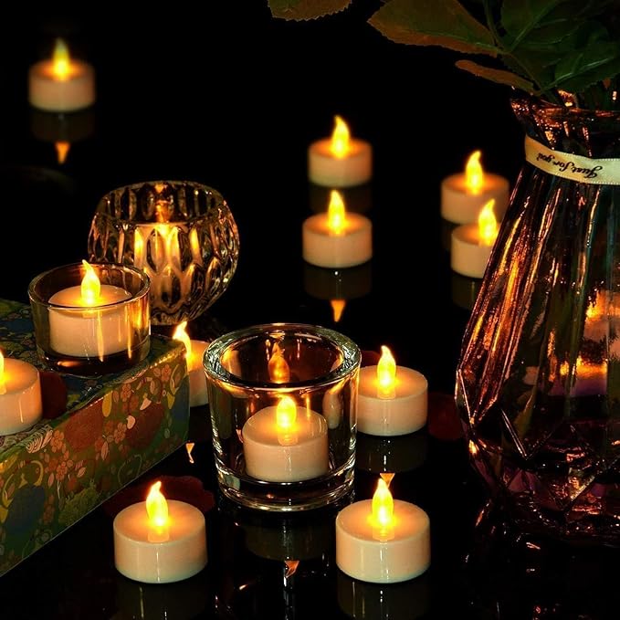 Flameless Tea Lights Candles,150Pack Battery Operated Led Electric Candle,Realistic Flickering Votive Fake Tealight,Long Lasting 200+Hours Warm Yellow Lamp,for Wedding Party Home Decoration