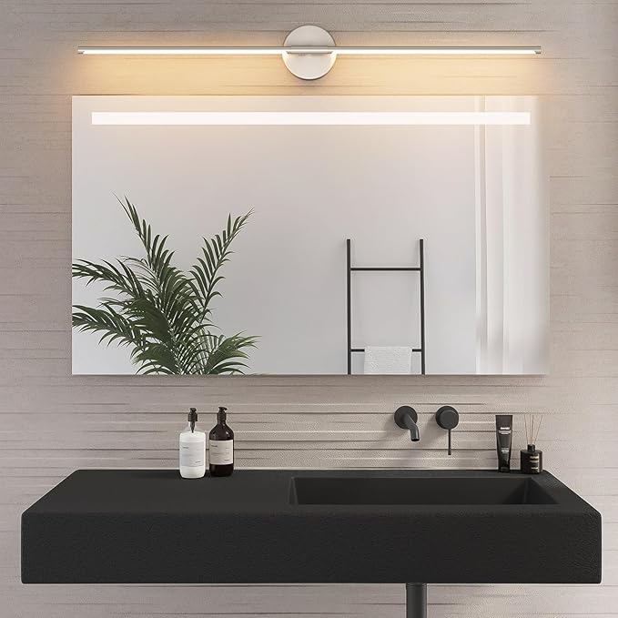 40In Nickel Wall Sconces Set of Two 3000K Hardwired Bathroom Sconce 360° Rotate Modern Vanity Light Bar for Living Room Bedroom Bathroom