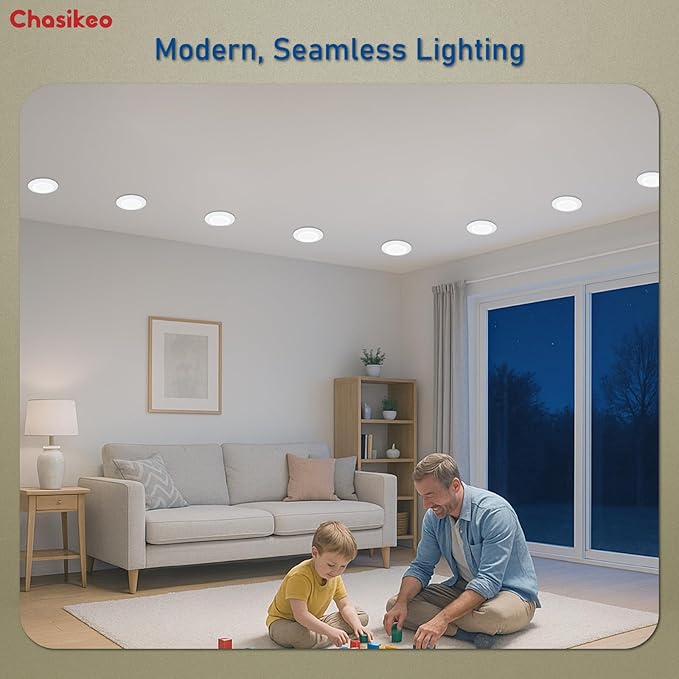 12 Pack 6 Inch LED Disk Lights, Dimmable Flush Mount Ceiling Disc Lights, 5000K Daylight White, 14.8W, 1150LM, UL/FCC/Energy Star, Installs with J-Box or Recessed Can