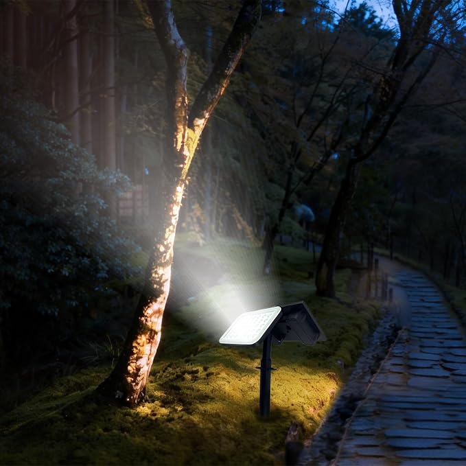 JINXING Solar Spot Lights Outdoor, Motion Sensor Solar Flood Light with Dusk to Dawn, IP65 Waterproof Solar Security Light for Pathway, Front Door, Porch, Yard, Wall, Garden, Stake or Wall Mount