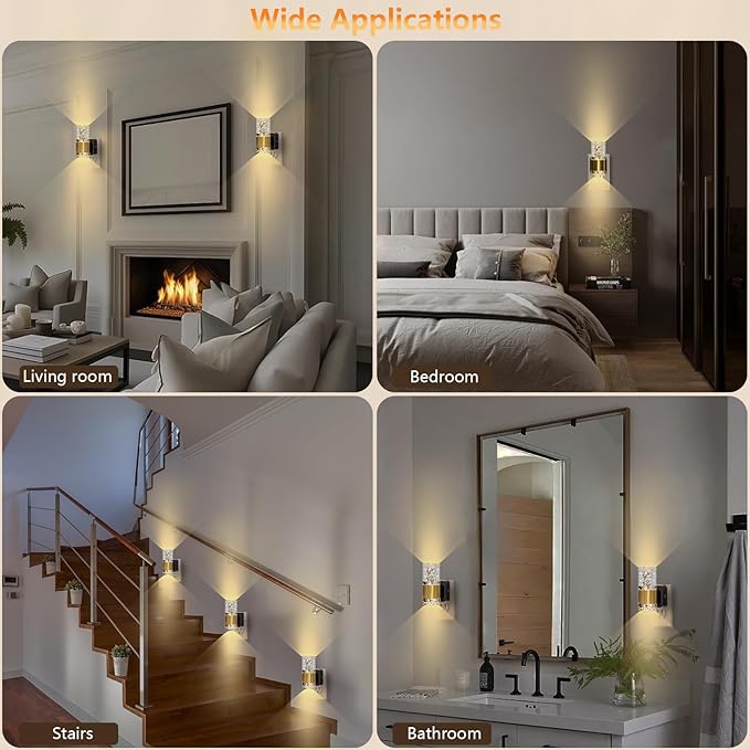 LED Night Lights Plug into Wall 2 Pack, Acrylic Nightlight with Dusk to Dawn Sensor, 0-100LM Stepless Dimmable, 3000K Soft Light, Wall Sconce Night Light Plug in for Bathroom Hallway Room