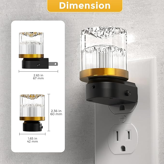 L LOHAS LED Night Light, Night Lights Plug into Wall with 10 Color Change RBG Nightlight Plug in Wall, Built in Dusk to Dawn Sensor for Hallway, Bathroom, Rooms
