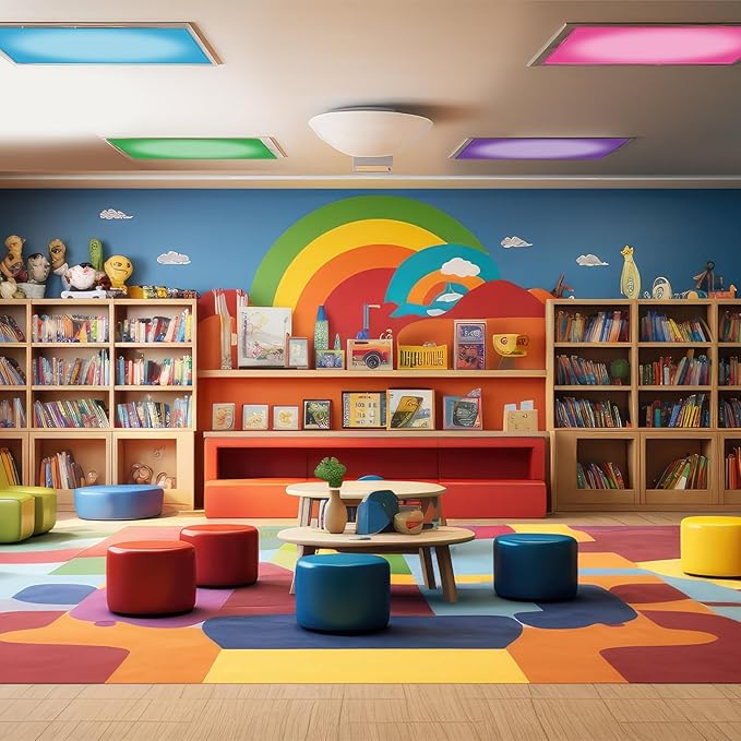 8 Pcs Fluorescent Light Covers with 80 Magnets Decorative for Classroom Ceiling Light 4 x 2 Feet Magnetic Light Covers Filter Easy Install for Office Hospitals & Home Drop Ceiling Supplies (Color)