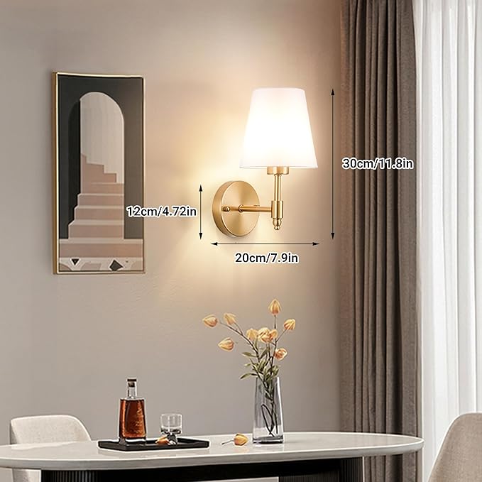 YHCDLAMP Battery Operated Wall Sconces Set of Two, Rechargeable Wireless Wall Lights with 10000mAh RGB Dimmable Detachable Bulb, Battery Sconces Wall Decor with Remote for Bedroom Living Room Hallway
