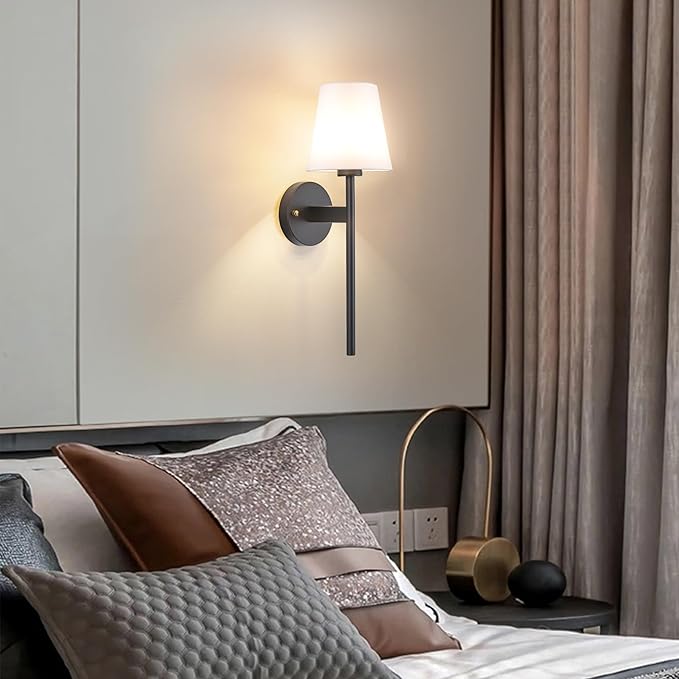 Battery Operated Wall Sconces Set Of 2, Wireless Battery Wall Light With 10000mAh RGB Rechargeable Magnetic Bulb, Rechargeable Wall Sconce With Remote Control For Bedroom, No Electrician Required