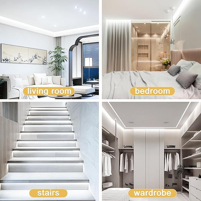3.3FT COB LED Strip Lights,5V USB Powered LED Tape Lights 8mm Width with App Control,6000K Dimmable Cold White Flexible Light Strip TV Backlight for Bedroom Shelf Under Cabinet Kitchen DIY