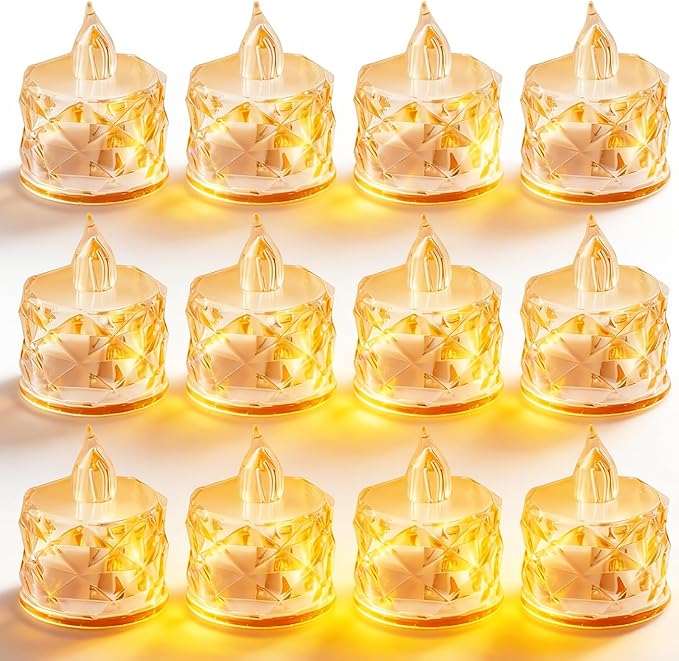 24PCS Flameless LED Candles - Battery Operated Votive Lights for Wedding Centerpieces, Holiday Tablescapes, Yoga Studios - Safe Tabletop Decor for Dinner Parties & Home Ambiance Lighting