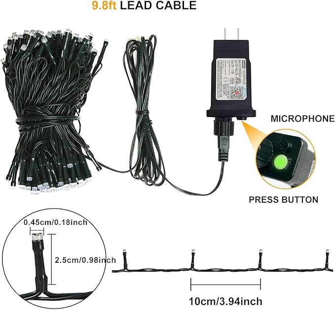 PMS Smart WiFi LED Christmas Lights, APP-Controlled RGB Fairy String Lights, Ideal for Xmas Tree, Garden, Home, Party, Halloween Festival Deco (33ft-100LED)
