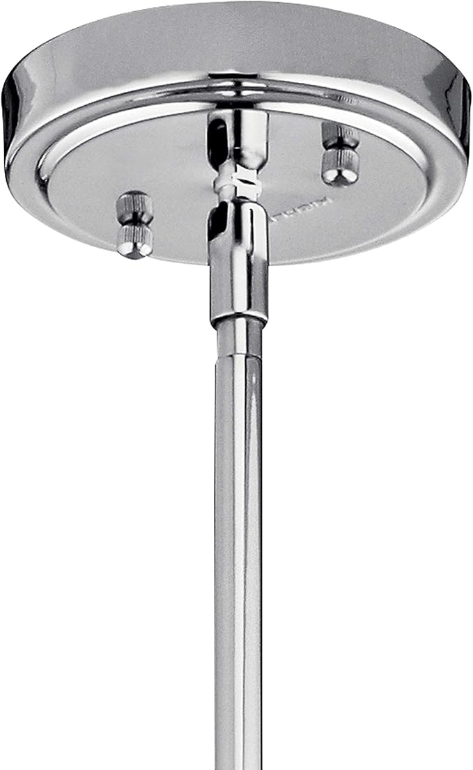 Kichler Everly 15.25" Kitchen Bell Pendant in Chrome, 1-Light Clear Glass Pendant Light, (15.25" H x 10.5" W), 42141CHCLR
