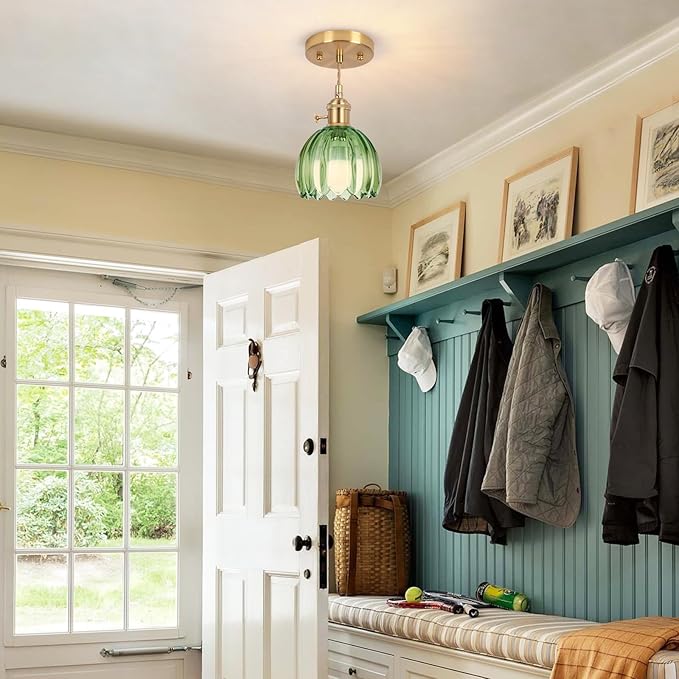 Battery Operated Pendant Light,Mini Hanging Lights 5.1Inch 2500mAh RGB Rechargeable Light Bulb with Remote Control Wireless Adjustable Rechargeable Chandelier for Kitchen Island Hallway