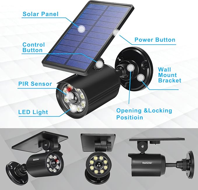 Solar Motion Lights Outdoor Waterproof 3600mAh Solar Security Light for Outside Garden Driveway Path Deck Landscape Yard(2pack)