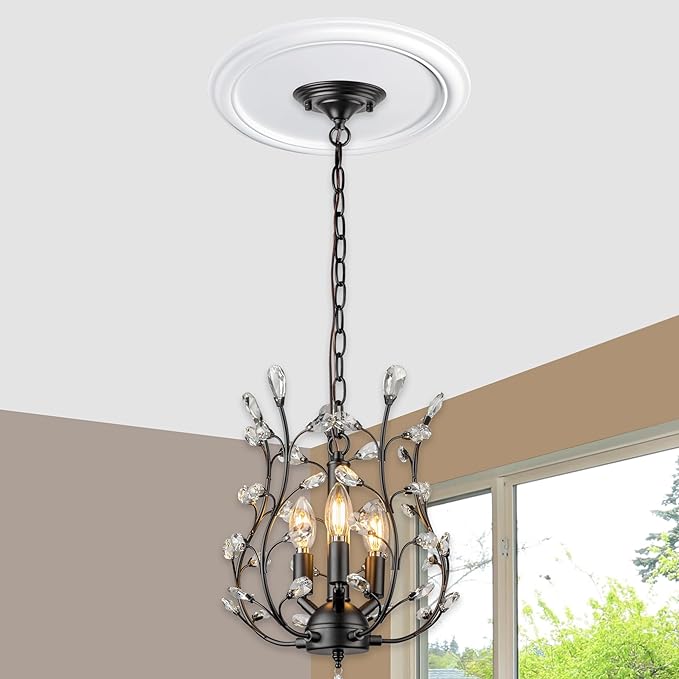 EIFHYT Molded Nylon Ceiling Medallion for Light Fixtures and Ceiling Fans 16"OD x 4"ID x 3/4"P (Fits Canopies up to 12-3/8") White