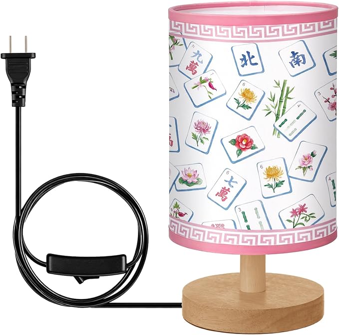 Glooglitter Mahjong Table Lamp 3 Colors Dimmable Lights 9.72 x 5.12 Inch Mahjong Night Light Bedside Bedroom Lamps for Desk Living Room Bedroom Decor Birthday Gifts