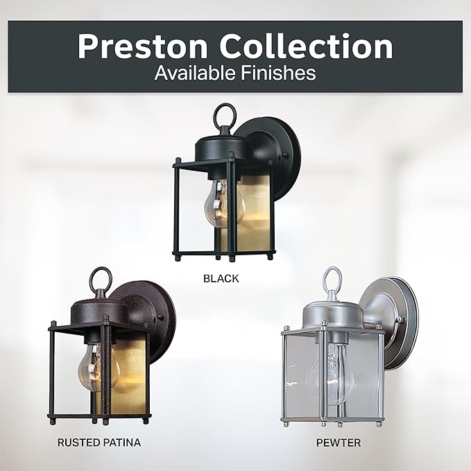 Designers Fountain 1161-RP Porch Outdoor Wall Lantern Sconce, 8in H, Rust Patina