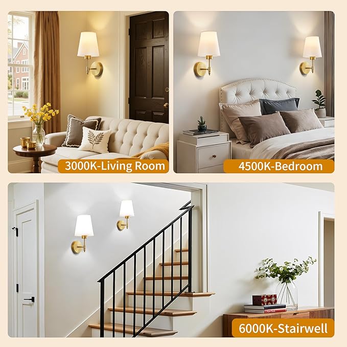 Wall Sconces Set of 2, Wireless Wall Light with Dimmable Detachable Bulbs and Remote, Rechargeable Sconce Wall Decor for Bedroom Living Room Hallway