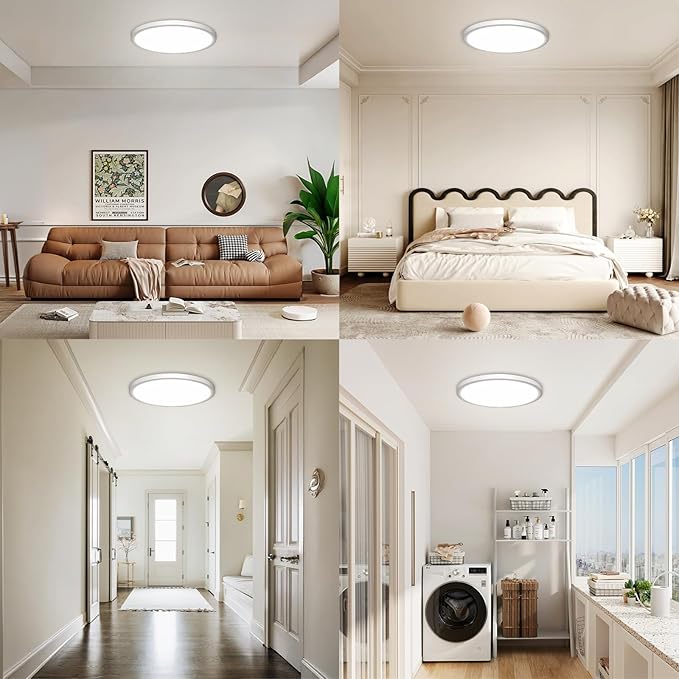4Pack Led Ceiling Light, 42W 4500LM Ultra-Thin Surface Mount Light Fixtures, 15.8 Inch 3000K/4500K/6000K 3CCT Selectable Flush Mount Ceiling Light for Living Room, Bedroom, Kitchen
