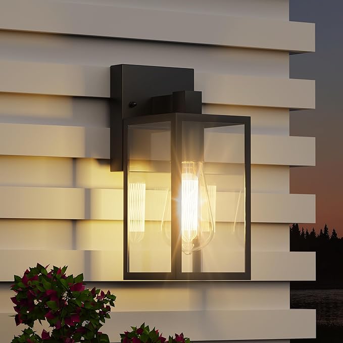 WIHTU Exterior Lighting Fixtures, 2Pack Outdoor Front Porch Lights for House, Outdoor Wall Sconce Lights, Waterproof Outside Lantern Lamp for Garage, Doorway
