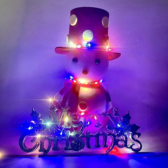 2-Pack Multicolor Fairy Lights Battery Operated with Timer, 16FT 50 LED String Lights Outdoor Indoor, Twinkle Lights Waterproof for Bedroom Wedding Birthday Christmas Parties Centerpiece (Multicolor)