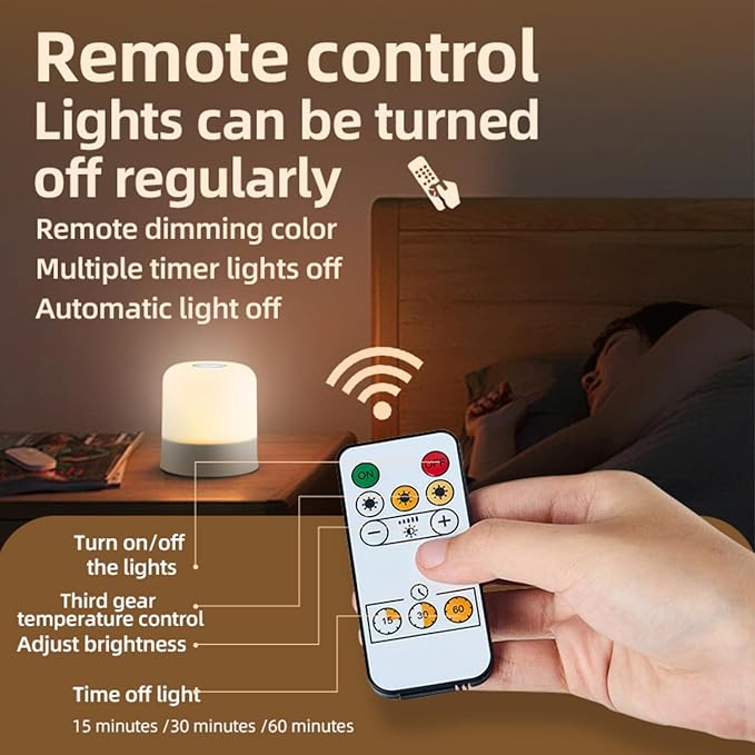 Portable Baby Night Light,Touch Lamp for Bedroom, Rechargeable 2400mAh Small LED Table Lamps, Remote Control, 3 Color Egg Nightstand Lamp,Breastfeeding, Sleep Aid,