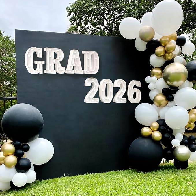 2026 Graduation Decorations Deals - 8 LED Marquee Light Up Letters 'GRAD 2026' with Remote - Ornaments for Class of 2026 Preschool High School College Wall Table Centerpieces Decor Party Supplies