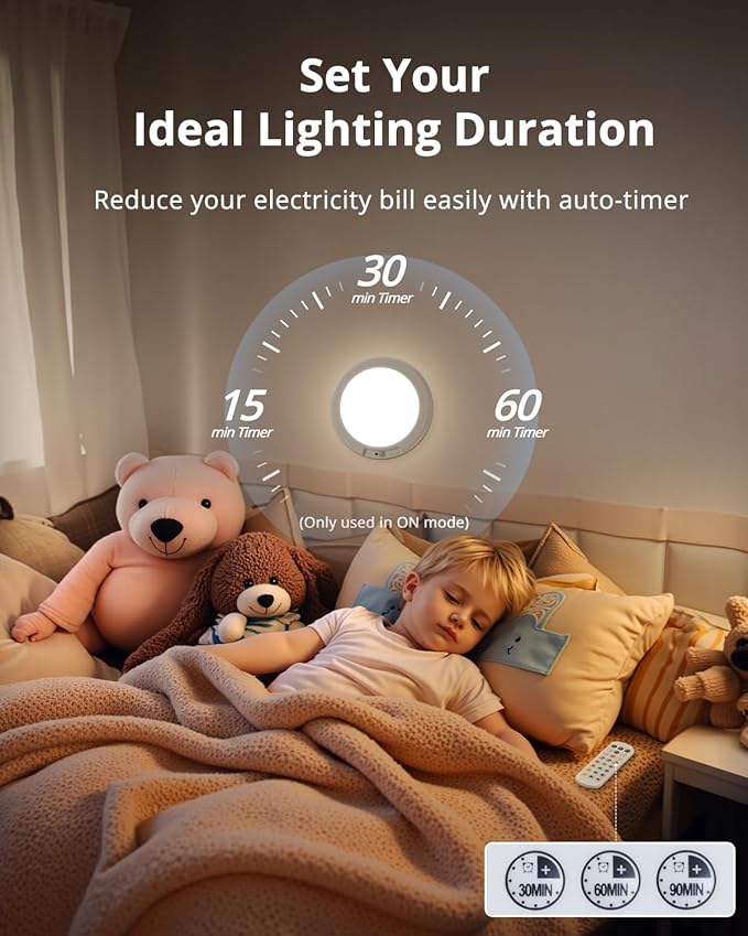 Combuh Rechargeable RGB Shower Lights - 12 Color Changing Ambient Light + Cool White, Motion Activated & Remote Control, Waterproof Cordless Wall Lamp LED for Closet, Pantry, Bedroom, 7.48 Inch