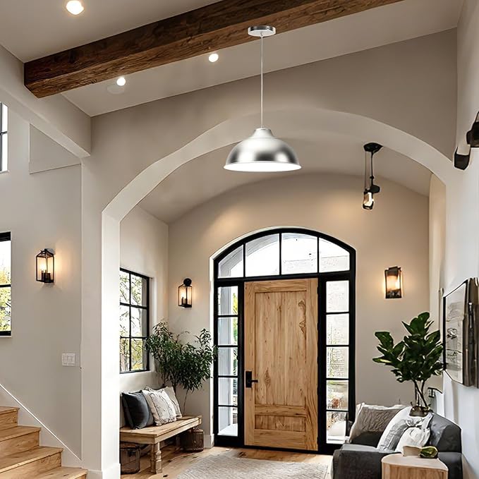 Brushed Nickel Pendant Lights Kitchen Island,Hanging Pendant Light Fixtures,Kitchen Pendant Lighting Over Island
