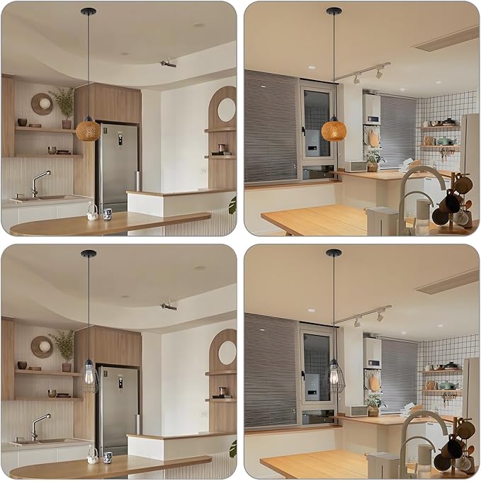 Small Pendant Light Kit - ORB, DIY Make Farmhouse & Modern Kitchen Island Pendant Lights, Hanging Light Fixtures Ceiling Mount, Adjustable Height, 1 Pack(Shade and Bulb Not Included)