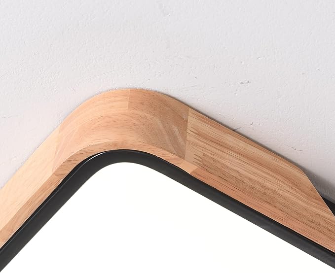 Modern Flush Mount Led Ceiling Light, 24W Black, 11.8 Inch, Cool White, 6500K for Bedroom, Kitchen, Living Room, Hallway