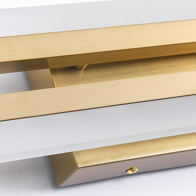 PRESDE 24" LED Bathroom Vanity Light Fixtures, Modern Brushed Gold Bathroom Lighting Bar Fixture Over Mirror Dimmable
