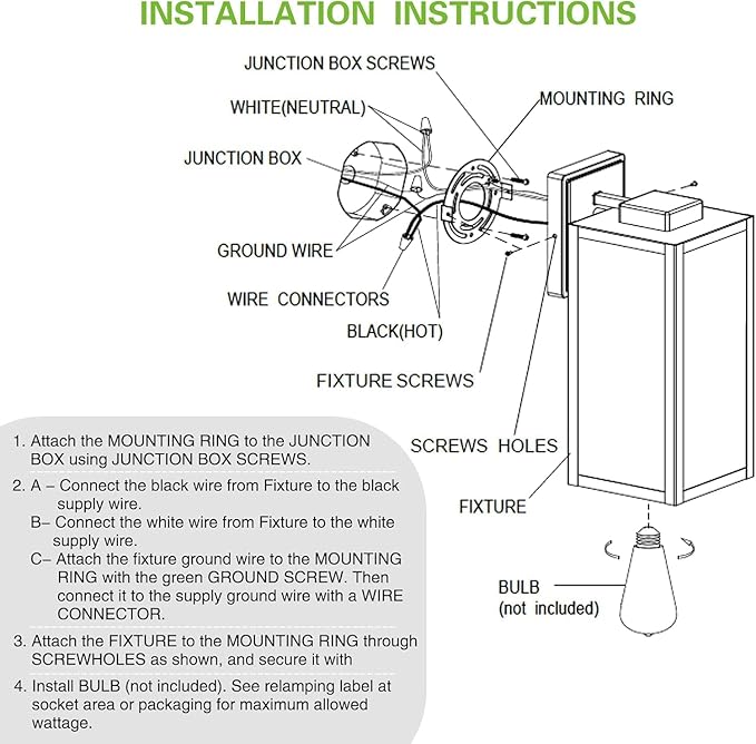 hykolity Large Size Outdoor Wall Lights,16 Inch Wall Lantern, Waterproof Exterior Wall Sconce, Anti-Rust Wall Mounted Lighting with Glass Shade,Lamp with E26 Socket for Porch, Front Door, 2 Pack