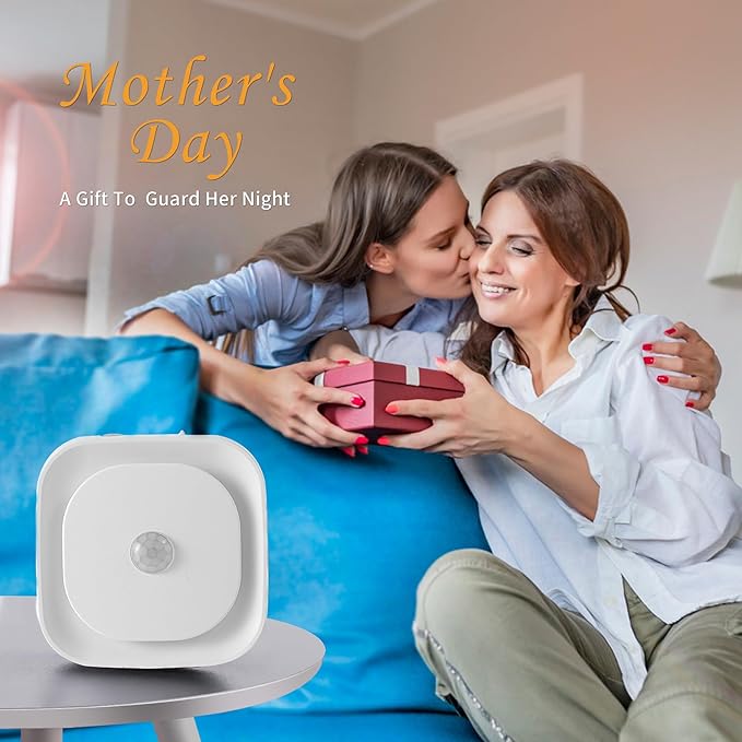 YUNLEX 2 Pack Plug in Night Light with Motion Sensor & Dusk to Dawn Sensor, Soft Pink Glow for Bedroom, Hallway, Girls Room, 3 Sensor Modes, Auto ON/Off, Dimmable Nightlight as Mother GIFS