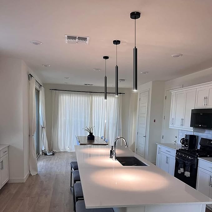 OKELI Modern Pendant Lights 4000K LED Dimmable Pendant Light Fixtures Pendant Lighting for Kitchen Island,Bar,Bedroom, 15.7inch, 10W, ETL, 1Pack