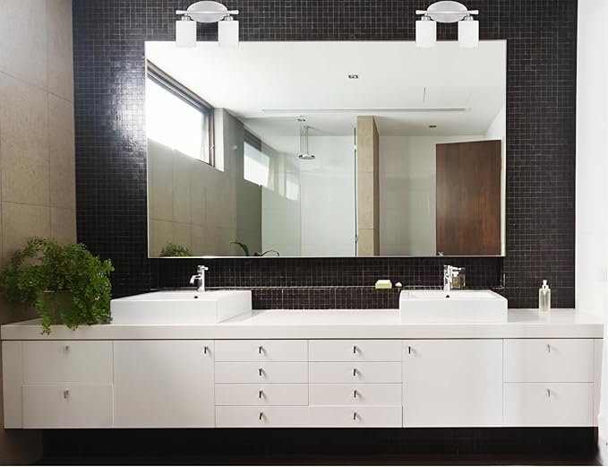 HomePlace by Capital Lighting 115221BN-338 Dixon Modern Soft White Glass Bathroom Vanity Wall Light, 2-Light 200 Total Watts, 9" H x 13" W, Brushed Nickel