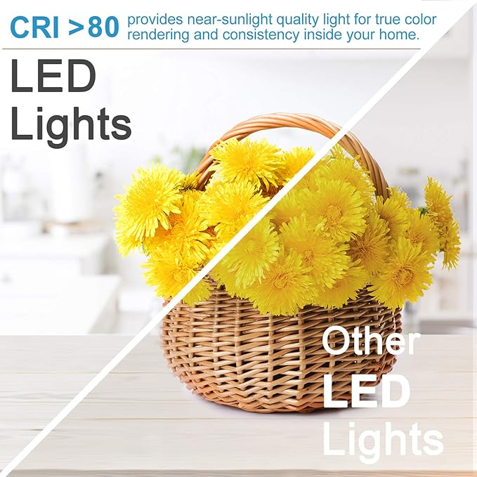 YGS-Tech 2 Inch LED Recessed Lighting, Dimmable Downlight 3W(35W Halogen Equivalent), CRI80, 5000K Daylight White Ceiling Light with LED Driver (10 Pack)