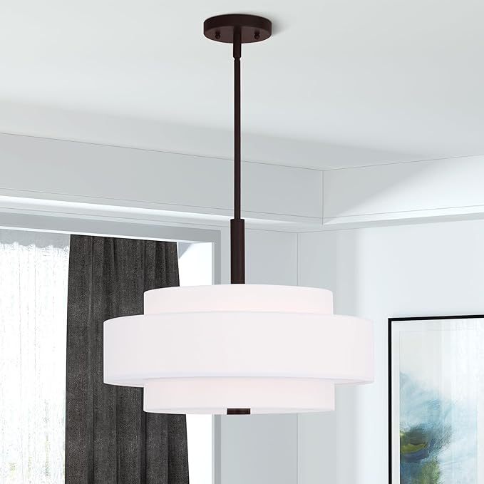 Livex Lighting 50874-07 Meridian 4-Light Pendant, Bronze