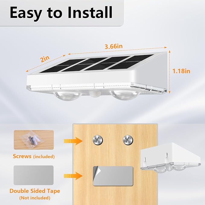 NIORSUN Solar Fence Lights,16 Pack Solars Deck Light,Warm White Color,Outdoor Bulb Waterproof Led IP65,Power Patio Lamp with Lenses for Outside/Backyard/Railing/Yard(White)