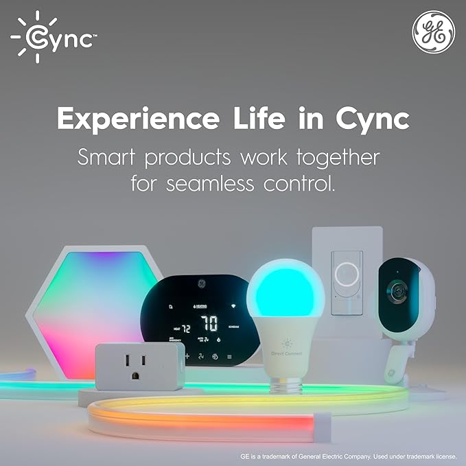 Cync GE Dynamic Effects Smart LED Light Strip with Music Sync, Color Changing Outdoor Light Strip, Compatible with Alexa and Google Home, 16ft Waterproof Light + Power Supply