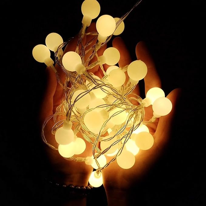 WERTIOO Globe String Lights Battery Operated – 23ft 60 LED Globe Lights with Remote, 8 Modes & Timer – Warm White String Lights for Bedroom, Christmas Tree, Garden, Tent, Camping, Indoor & Outdoor