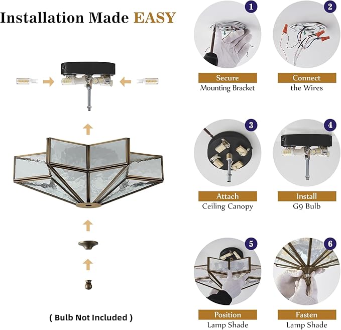 Star Brass Glass Ceiling Light - Small 12 Inch Black Bronze Hammered Flush Mount Fixture - Unique Art Deco Vintage Modern Lighting Lights for Bedroom Dining Entry Hall Hallway Outdoor Porch