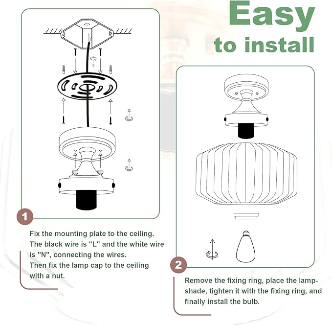 Vintage Thickened Glass Flush Mount Ceiling Light - 2 Pack Mint Green Semi Flush Mount Light Fixture Gold Chandelier Closet Light for Cottage Porch Corridor Bedroom