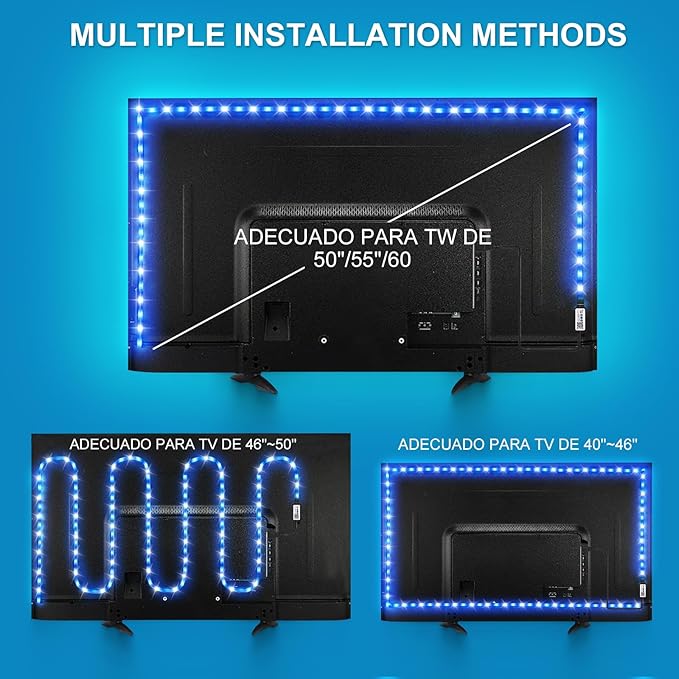 LED Strip Lights for Bedroom, 32.8ft Smart RGB Music Sync Bluetooth App & Remote Control, USB-Powered LED Strip Lights for TV, Gaming, Bedroom, PC, Home Theater