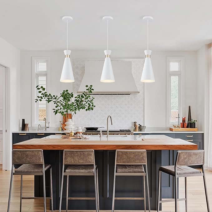 2026 New Gold White Pendant Lights Kitchen Island Lighting, 5.9" Mini Small Modern Pendant Light Fixtures 1 Pack, 13“H kitchen pendant lighting over Island Lights for Kitchen Bar Sink Dining Room
