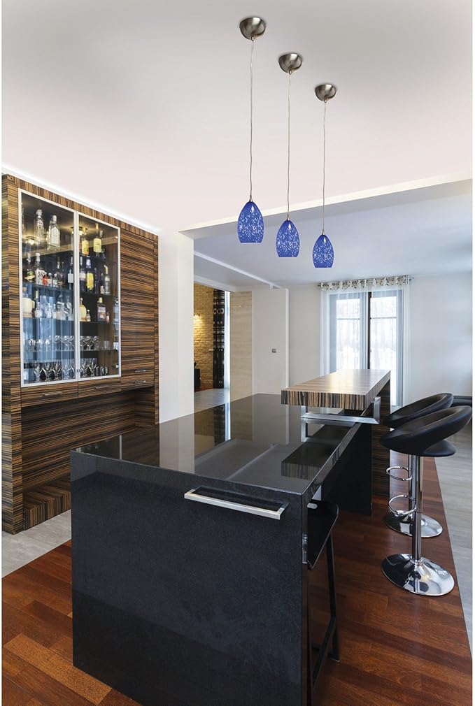 VAXCEL Milano Satin Nickel Mini Pendant Ceiling Light White Glass