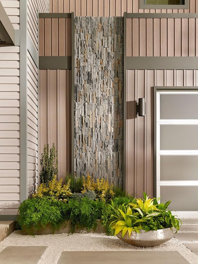 Kichler Cylinders 12" 2-Light Cylinder Outdoor Wall Sconce in Brushed Aluminum, (12" H x 4.75" W), 9244BA